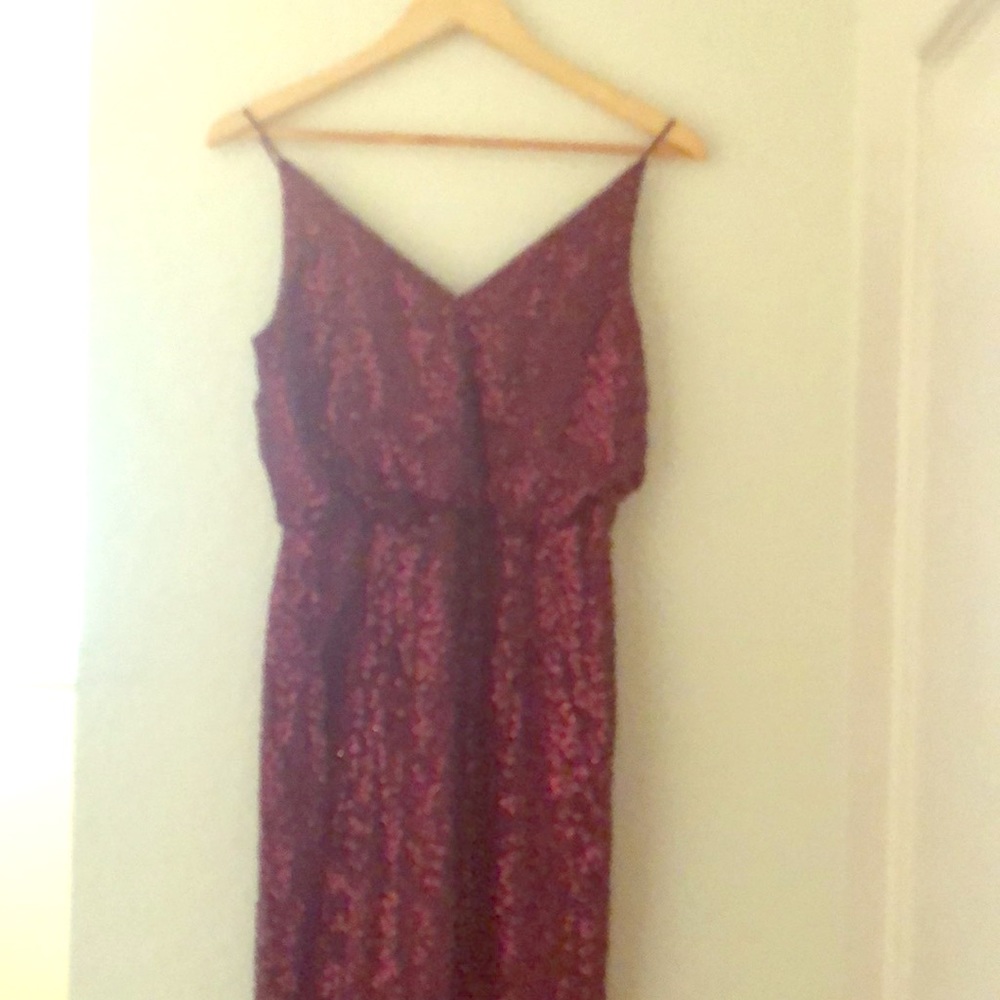 Jessica McClintock Burgandy sequin dress!